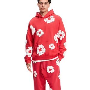 Denim Tears Wreath Sweatshirt Red White